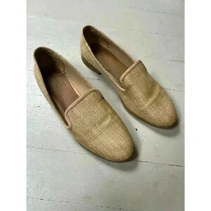 Universal Thread Women's Slip On Shoe Flats‎ Tan Chic Woven Wheat Loafers Size 8